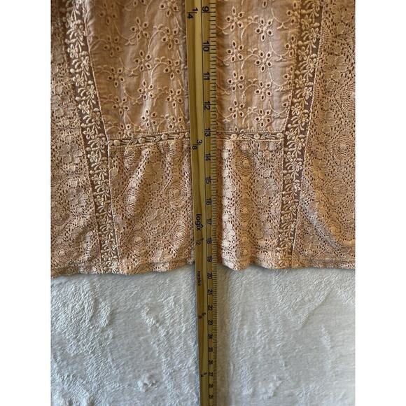 Sundance Women's Katia Eyelet Tank Top Size XS Peachy Pink Angel Boho Festival - Picture 5 of 6